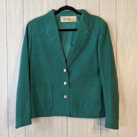 VTG Lilli Ann Ultra Suede Jacket Made in the USA Union Tag EUC SZ L - Picture 3 of 8